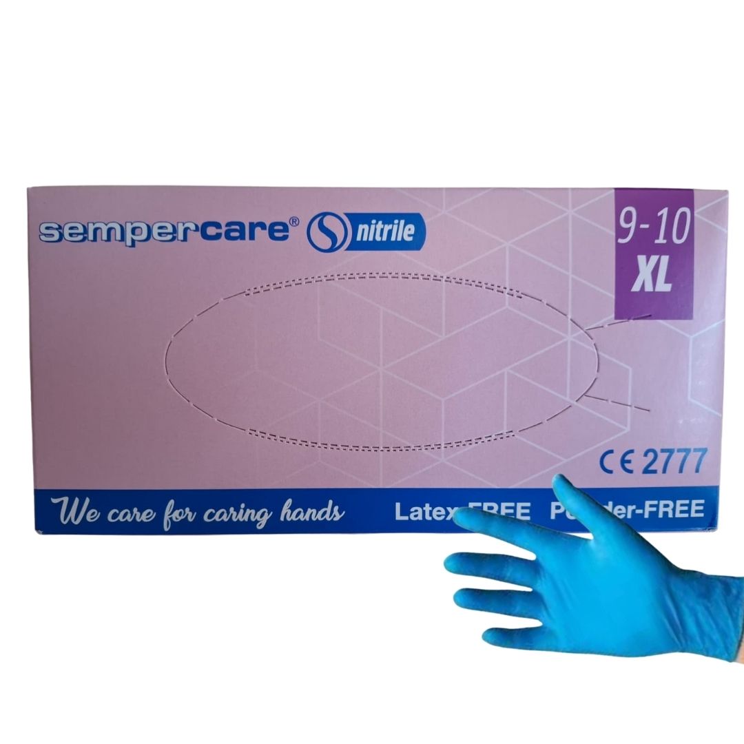GLOVES NITRIL 100'pcs XLARGE (9-10)